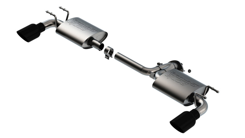 Borla 19-21 Mazda 3 Hatchback 2.0/2.5L NA S-Type Axle-back Black Chrome Tips Main image