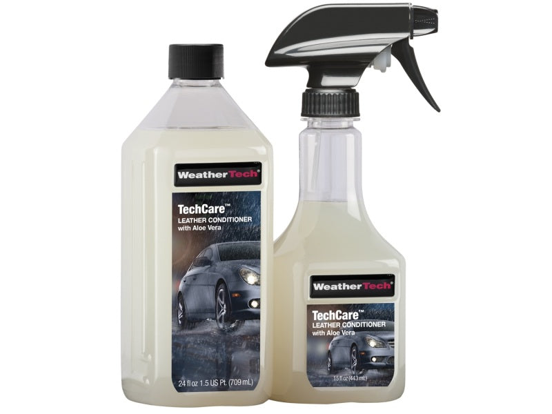 WeatherTech TechCare Leather Conditioner with Aloe Vera 18 oz. Bottle for vehicle leather care. Main image