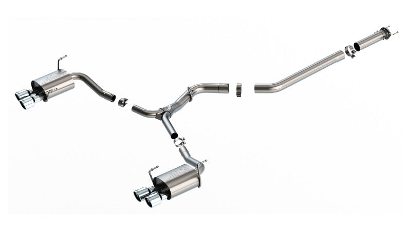 Borla 2022 Subaru WRX 2.4L Turbo AT/MT AWD S-Type Catback Exhaust Polished Tips Main image