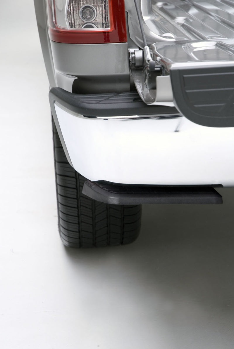 AMP Research 2007-2013 Chevrolet Silverado 1500 BedStep - Black, rear bumper step for easy loading and unloading.