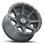 ICON Rebound 17x8.5 5x5 -6mm Offset 4.5in BS 71.5mm Bore Double Black Wheel for offroad performance upgrades.