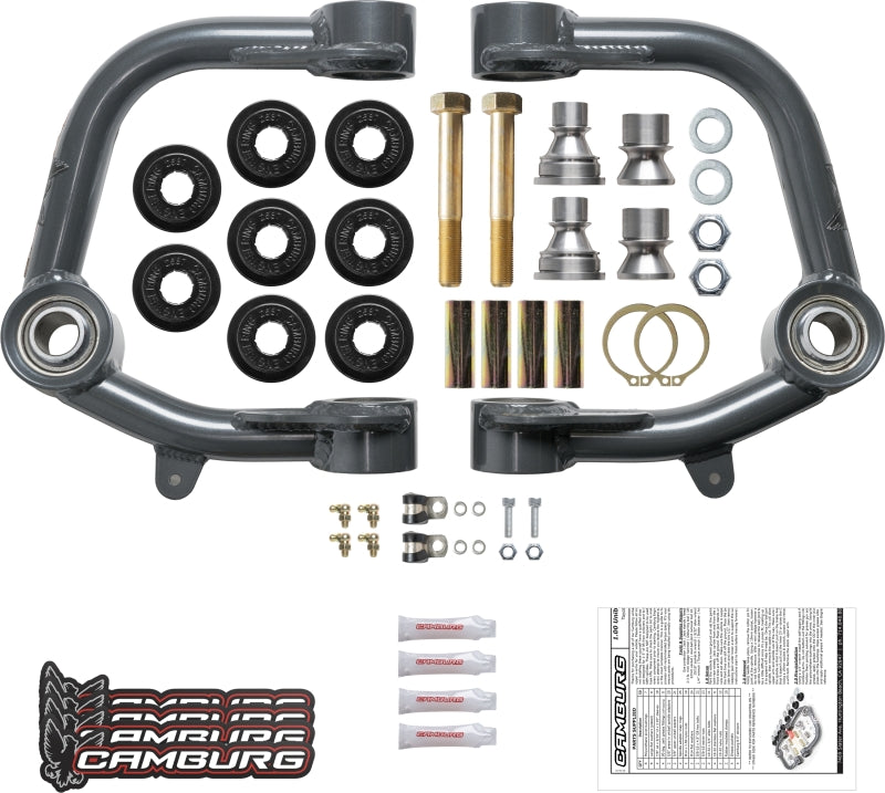 Camburg Toyota Tacoma Pre 4WD 96-04 / 4-Runner 96-02 1in Performance Uniball Upper Arms components and assembly kit.