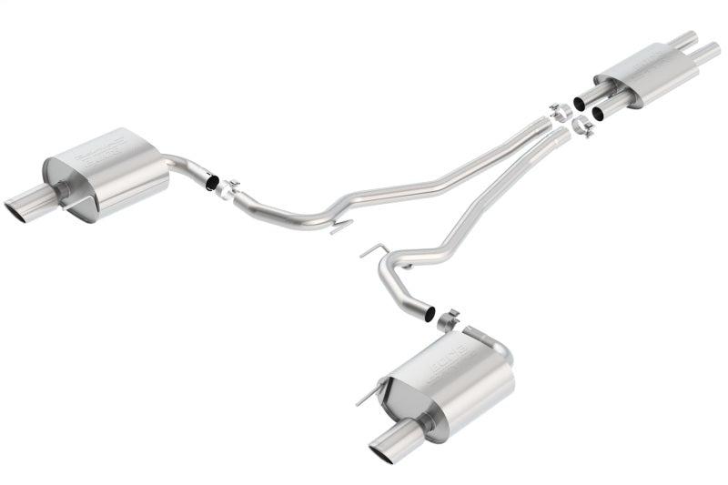 Borla Cat Back 15-17 Ford Mustang 3.7L V6 MT/AT 2.25in Pipe 4in Single Round Rolled Tips Secondary image