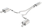 Borla Cat Back 15-17 Ford Mustang 3.7L V6 MT/AT 2.25in Pipe 4in Single Round Rolled Tips exhaust system image