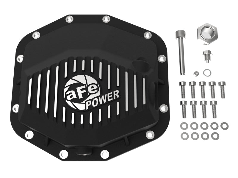 aFe POWER 21-22 Ram 1500 TRX Hemi V8 6.2L (sc) PRO Series Rear Differential Cover Black w/ Machined Secondary image