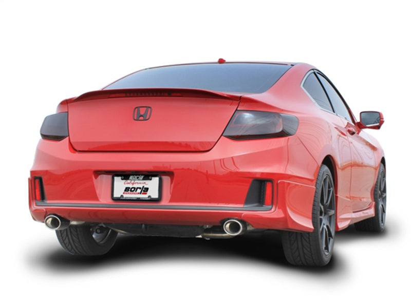 Borla 13-15 Honda Accord Coupe 3.5L FWD SS Rear Section Single Split Rear Exit Touring Exhaust installed view