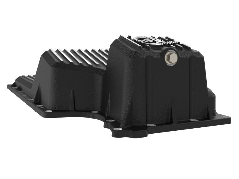 aFe 20-25 GM Trucks L6 3.0L Engine Oil Pan - Black w/ Machined Fins Secondary image