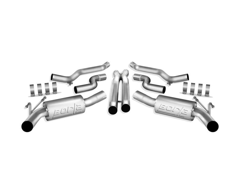 Borla 10-13 Chevy Camaro SS 6.2L V8 ATAK Catback Exhaust Incl. X Pipe works w/GFX Package components and parts. Main image