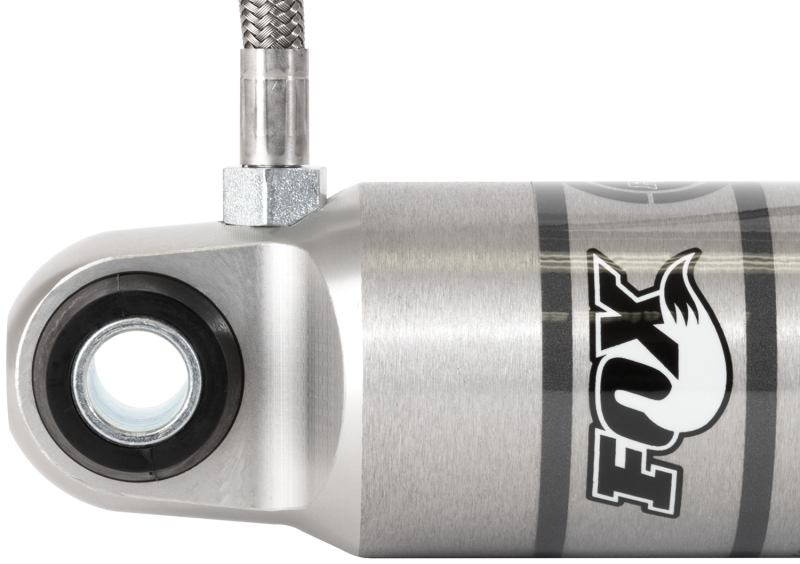 Fox 99+ Chevy HD 2.0 Performance Series 10.6in. Smooth Body Remote Res. Rear Shock / 0-1in. Lift close-up view