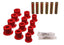 Energy Suspension Rear Spring Bushings - Red for offroad performance upgrades, durable polyurethane for trucks and SUVs.