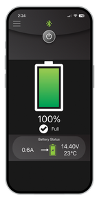 REDARC Smart Battery Monitor display showing full battery life
