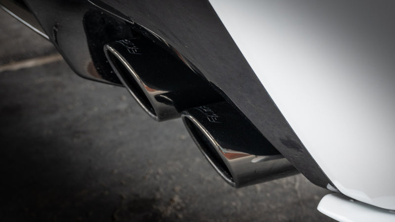 Borla 15-24 Lexus RC F Axle-Back Exhaust System S-Type - Black Chrome close-up tips