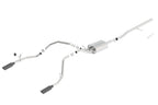 Borla 14 Silv/Sierra C/B Exhaust ATAK 1500 5.3L V8 AT/MT 2&4WD Ext Cab (78.7) WB - Black Chrome exhaust system image