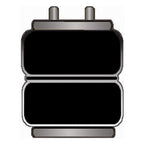 Firestone Ride-Rite Replacement Bellow 268C 5/8CF 1/2PIN BN (W217606766) for vehicle suspension upgrades.