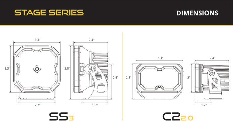 Diode Dynamics 14-19 Silverado/Sierra Ditch Light Brackets for Secondary image
