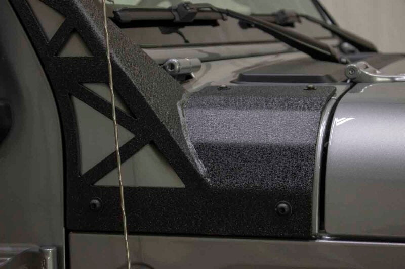 Fishbone Offroad 2018+ Jeep Wrangler JL Windshield Light Bracket close-up view