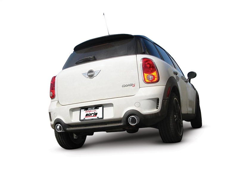 Borla 11-12 Mini Cooper Countryman S 1.6L 4 cyl SS Exhaust (REAR SECTION ONLY) showcased on a white vehicle
