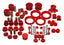 Energy Suspension 96-00 Honda Civic/CRX Red Hyper-Flex Master Bushing Set components on display.