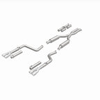 MagnaFlow 2017+ Dodge Challenger 409 SS Polished 3in Quad Tips Cat-Back Exhaust components for performance upgrades.