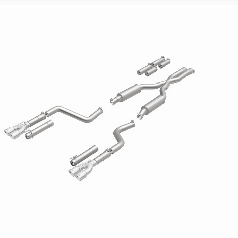 MagnaFlow 2017+ Dodge Challenger 409 SS Polished 3in Quad Tips Cat-Back Exhaust components for performance upgrades.