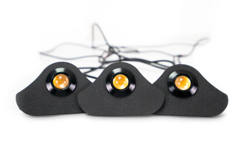 DV8 Offroad 2018+ Jeep JL Grill Amber Marker Lights close-up view