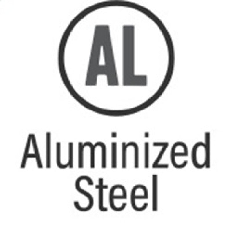 Aluminized Steel logo symbolizing durable material quality