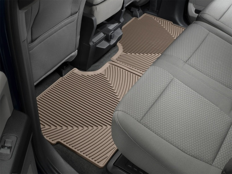 WeatherTech 17+ Ford F-250 / F-350 / F-450 / F-550 Crew Cab Rear Rubber Mats - Tan Secondary image
