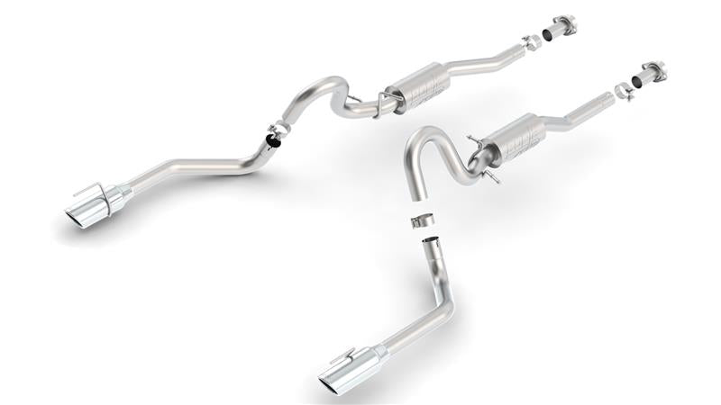 Borla 99-04 Ford Mustang GT 4.5L V8 AT/MT RWD 2dr ATAK SS Catback Exhaust system with stainless steel finish.