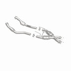 MagnaFlow Conv DF 86-93 Ford Mustang 5.0L CA catalytic converter system with stainless steel construction.