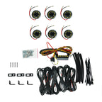 KC HiLiTES Cyclone V2 LED - Rock Light - 6-Light System - Clear - 5W Flood Beam set for offroad lighting and electrical needs.