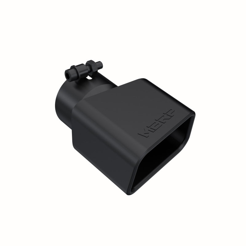 MBRP Universal Tip 4.75inx 3in Rectangle Angled Cut 3in O.D. inlet Pass. Side 7.375in length Black Secondary image