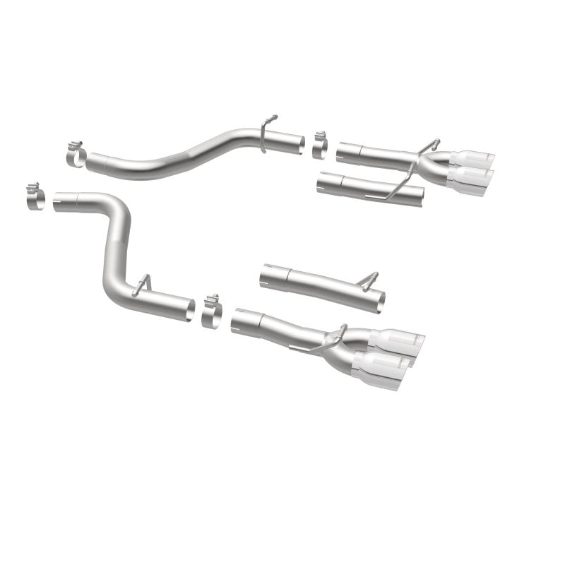 MagnaFlow Axle-Back, SS, 2.5in, Quad Split Rear 3.5in Tip 2015 Dodge Challenger 3.6L V6 exhaust components