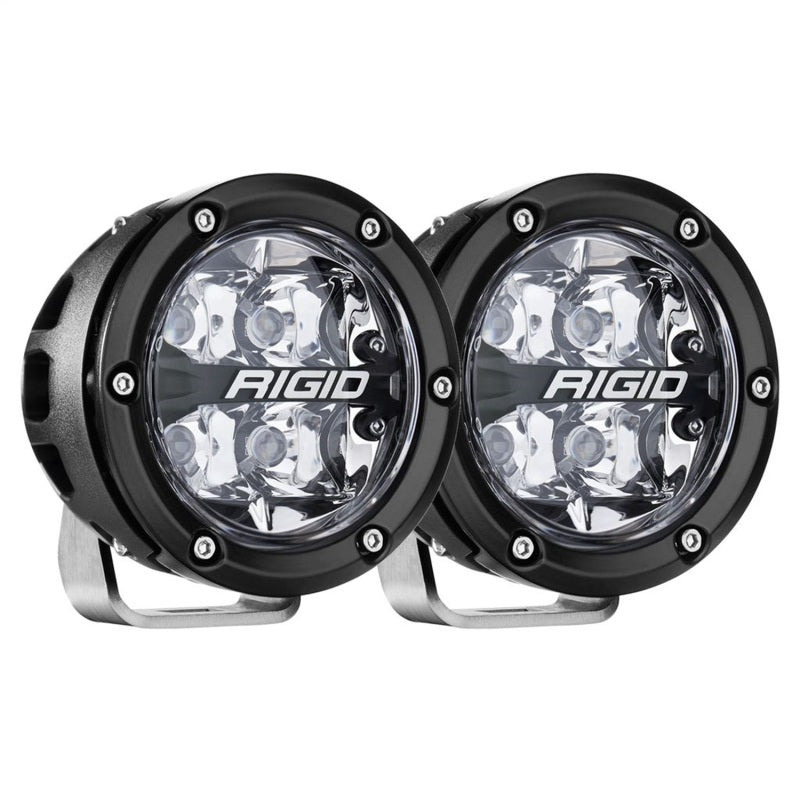 Rigid Industries 360-Series 4in LED Off-Road Spot Beam - RGBW (Pair) for offroad lighting and electrical. Main image