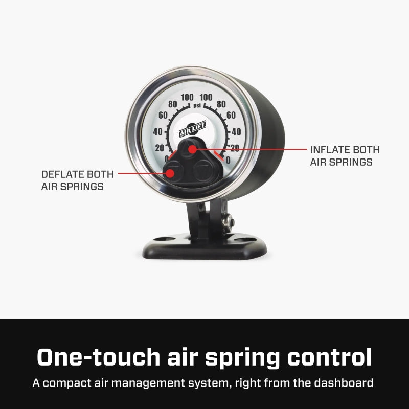 Air Lift Load Controller Single Heavy Duty Compressor gauge for air spring control