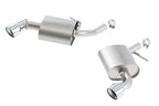 Borla 16-17 Chevy Camaro 3.6L V6 Single Split Rear Exit S-Type Axle-Back Exhaust system with stainless steel tips.