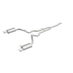 MagnaFlow Cat Back, SS, 2.5in, Street, Dual Split Polished 4.5in Tips 2015 Ford Mustang Ecoboost exhaust system
