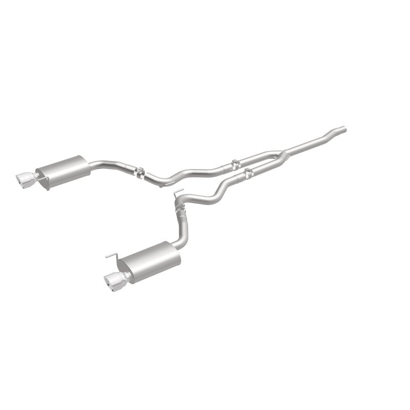 MagnaFlow Cat Back, SS, 2.5in, Street, Dual Split Polished 4.5in Tips 2015 Ford Mustang Ecoboost exhaust system