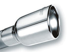 Borla Universal Polished Tip Single Round Rolled Angle-Cut w/Clamp (inlet 2 1/2in. Outlet 4 x 4in) exhaust tip detail