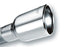 Borla Universal Polished Tip Single Round Rolled Angle-Cut w/Clamp (inlet 2 1/2in. Outlet 4 x 4in) exhaust tip detail
