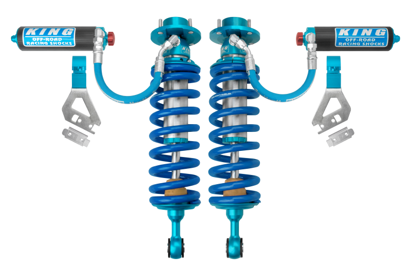 King Shocks 2022+ Toyota Tundra Front 2.5 Dia w/ Remote Reservoir Coilover & Adjuster (Pair) for off road parts