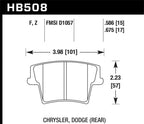 Hawk HPS Street Brake Pads for Chrysler and Dodge vehicles
