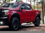 AMP Research 2015-2016 Chevy Silverado 2500/3500 Double/Crew Cab PowerStep Plug N Play - Black on red truck