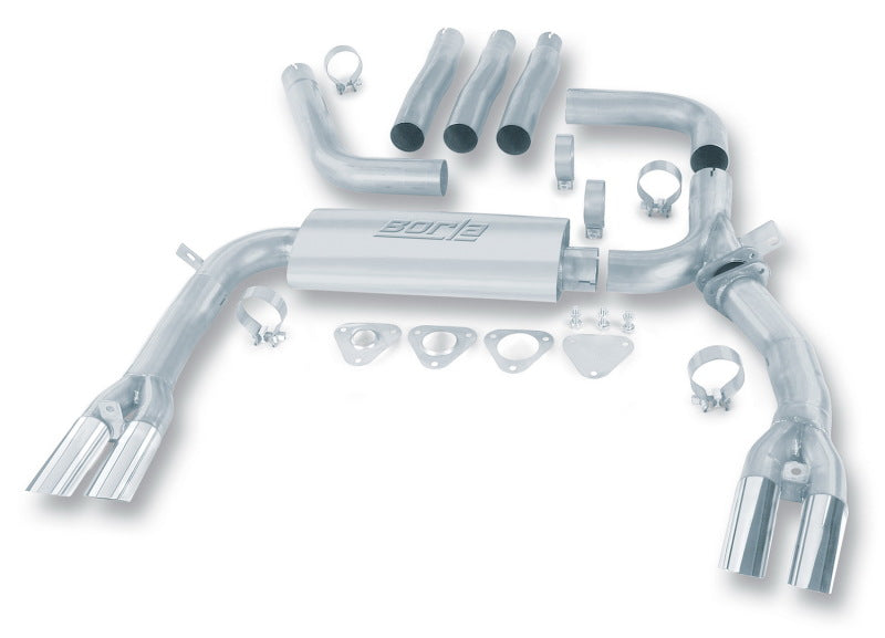 Borla 84-92 Chevrolet Camaro / Pontiac Trans Am 5.0L/5.7L V8 3in Adj SS Cat-Back Exhaust w/ Adapters parts and components