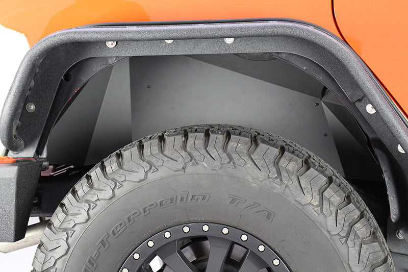 Fishbone Offroad 07-18 Jeep Wrangler JK Aluminum Rear Inner Fenders - Black Powdercoat Secondary image