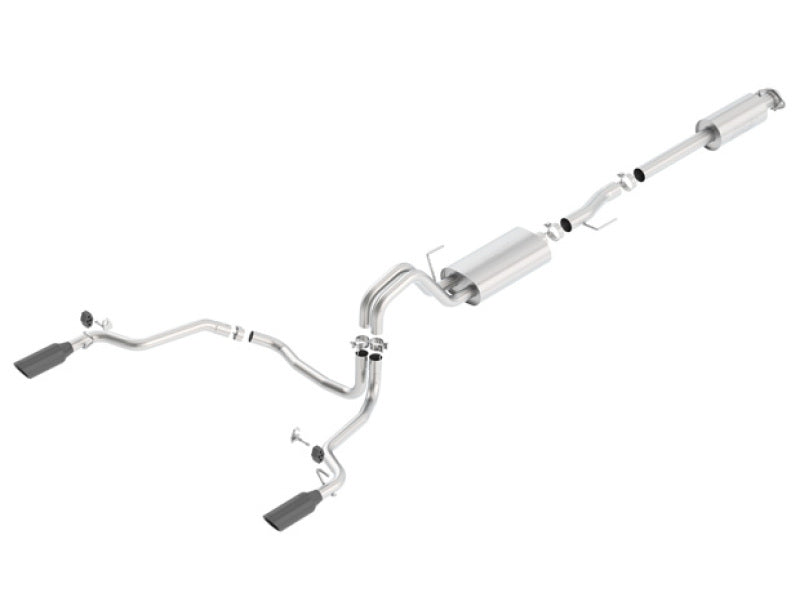 Borla 15-17 F-150 2.7/3.5L V6 EcoBoost / 5.0L V8 Black Chrome Cat-Back Touring Exhaust system with polished tips