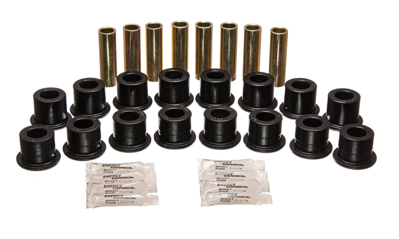 Energy Suspension 94-06 Hummer H1 Black Front & Rear End Control Arm Bushing Set for offroad performance upgrades.