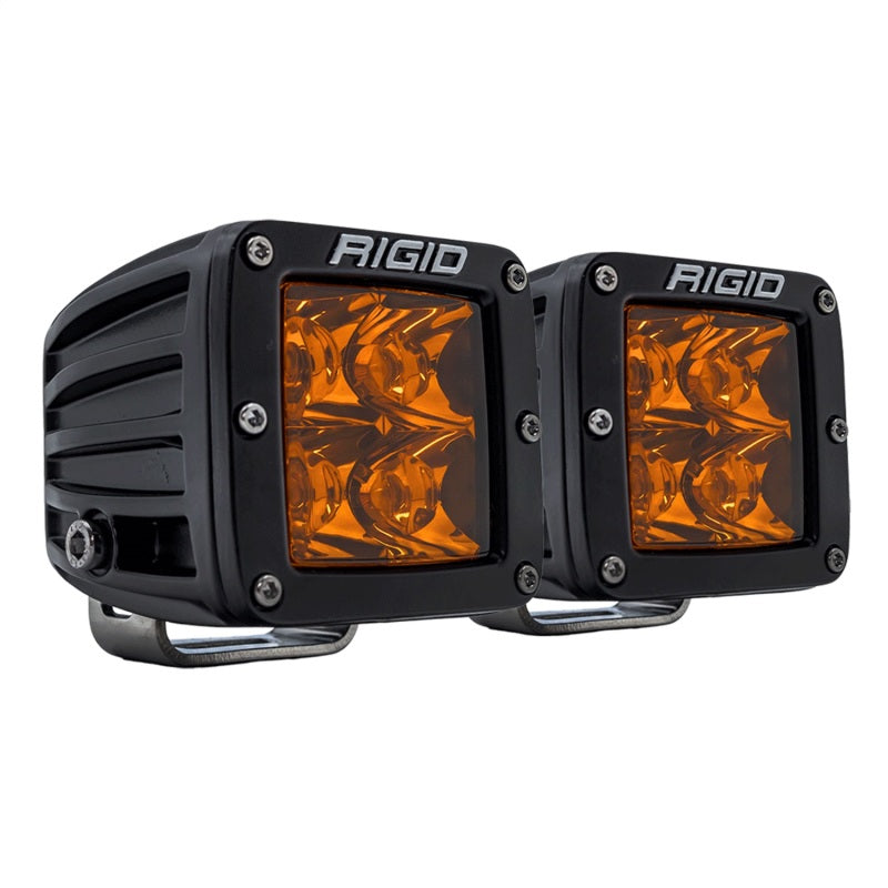 Rigid Industries D-Series Spot w/ Amber PRO Lens (Pair) for offroad lighting