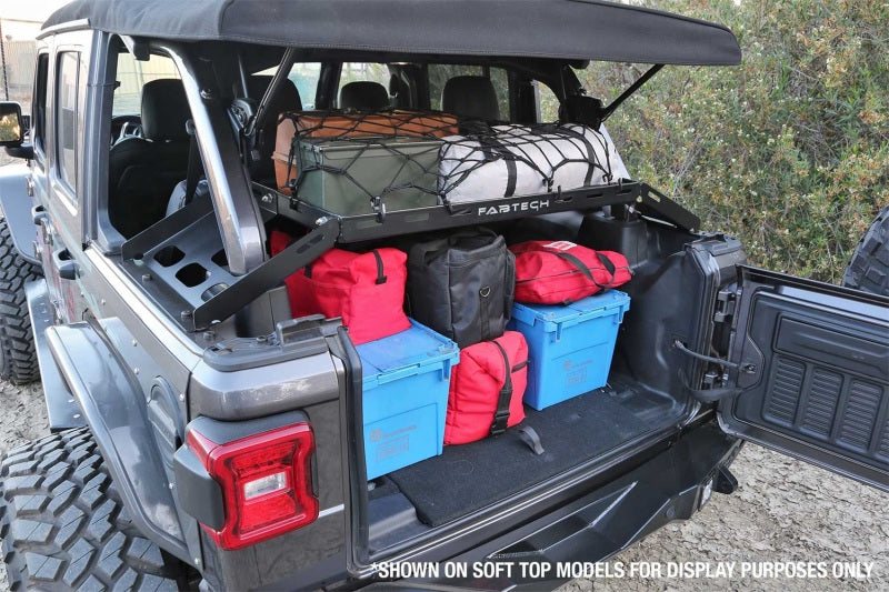 Fabtech 18-21 Jeep JL 4WD 4-Door Interior Cargo Rack with gear