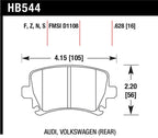 Hawk 06 Audi A6 Quattro Avant/06-09 A6 Quattro HT-10 Rear Brake Pads diagram for performance offroad parts