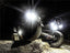 Rigid Industries Rock Light Kit- Blue (6 lights) illuminating offroad vehicle